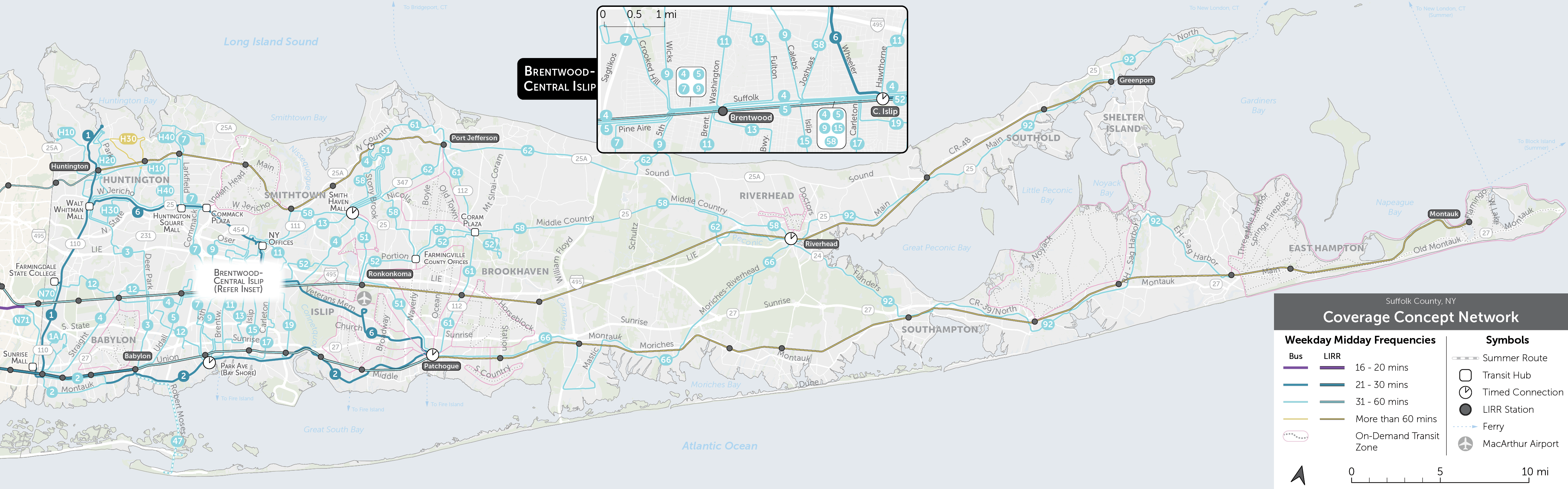 Suffolk County Bus Map Connect Long Island - Transportation